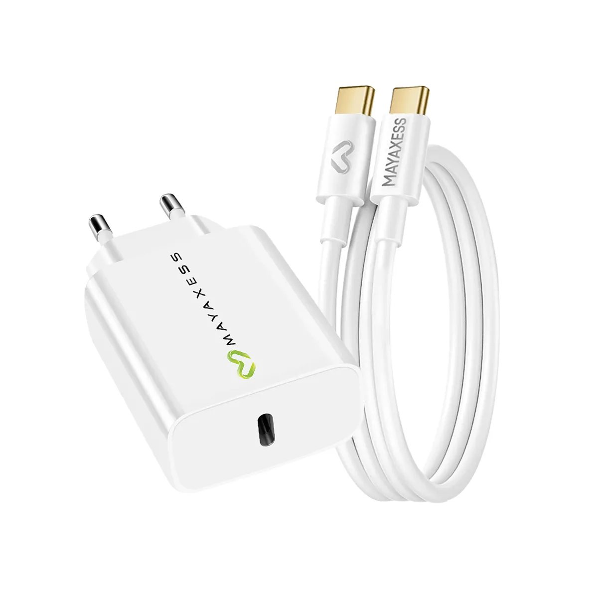 Mayaxess Blanc Chargeur Secteur Pour Galaxy A56 20W + Câble Usb-C 1M