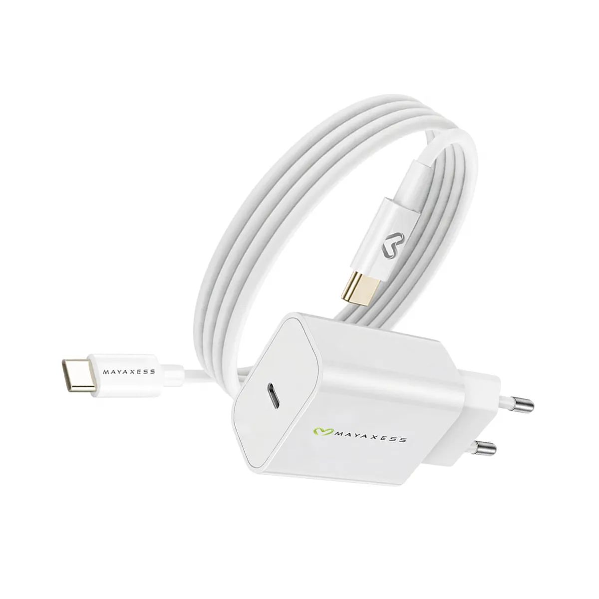 Mayaxess Blanc Chargeur Secteur Pour Xiaomi 15 Pro 20W + Câble Usb-C 1M