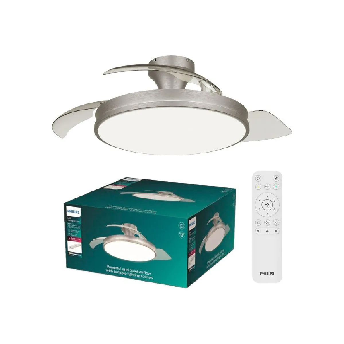 Philips Atlas - Nickel - LED - Télécommande RF