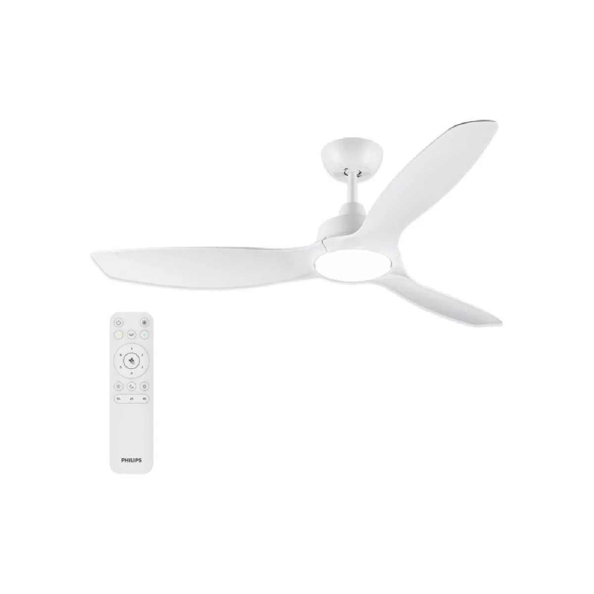 Ventilateur De Plafond Philips – Pales Fixes, Lumière Réglable, Télécommande Incluse
