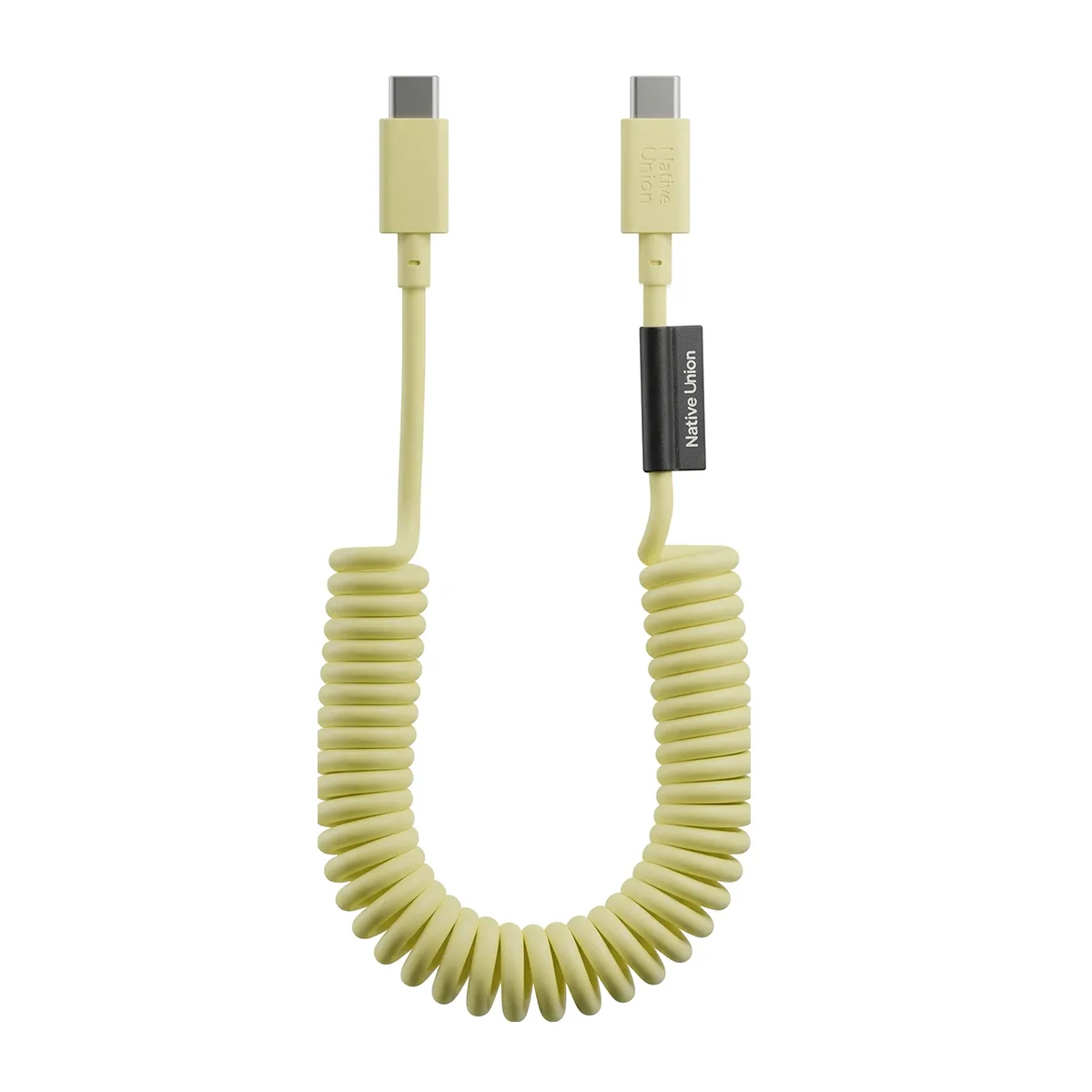 Native Union Jaune Câble Usb-C Vers Usb-C 60W Spiralé 1.2M Série Pop Charge Rapide