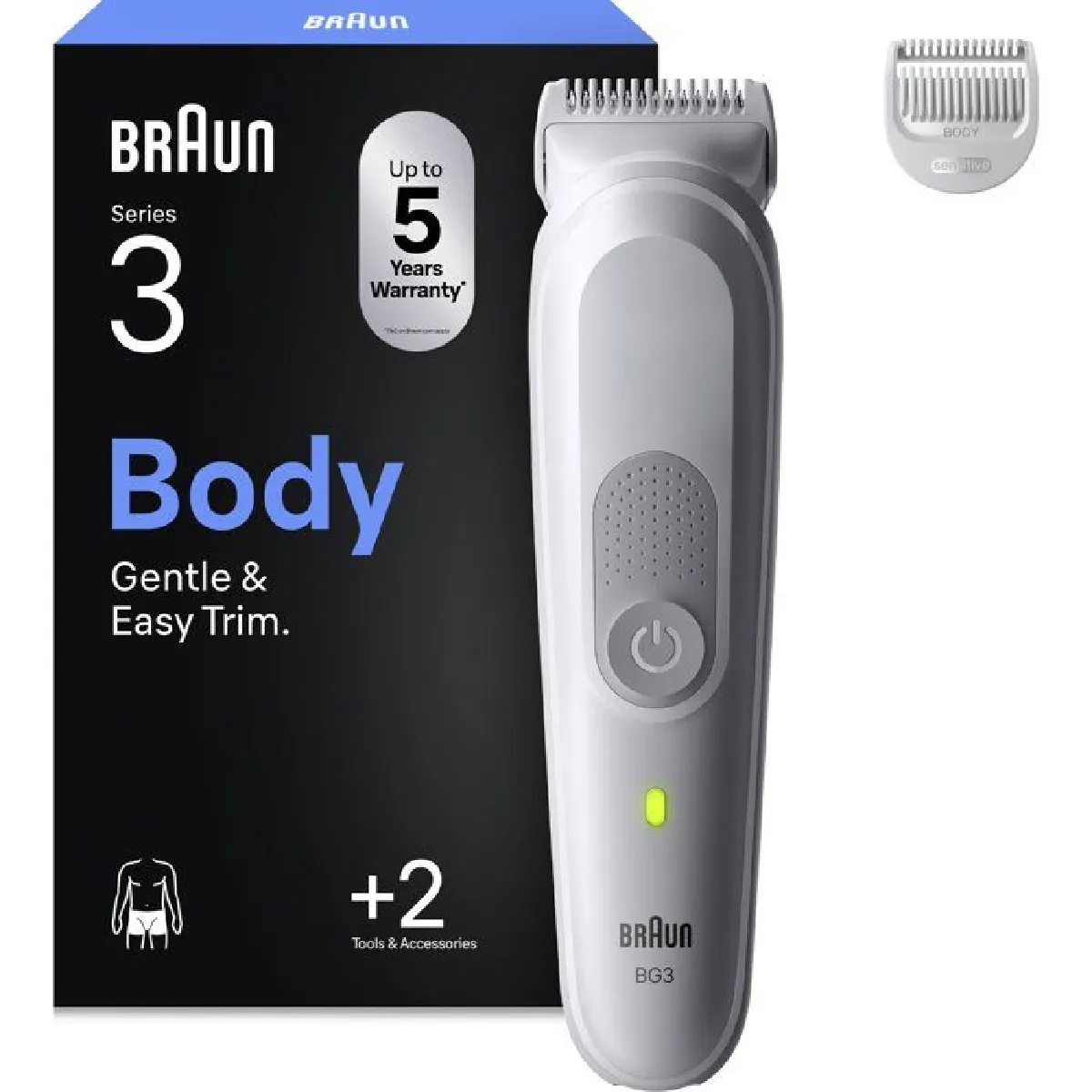Tondeuse pour le corps BRAUN BG3500 80 min Étanche - vue 7