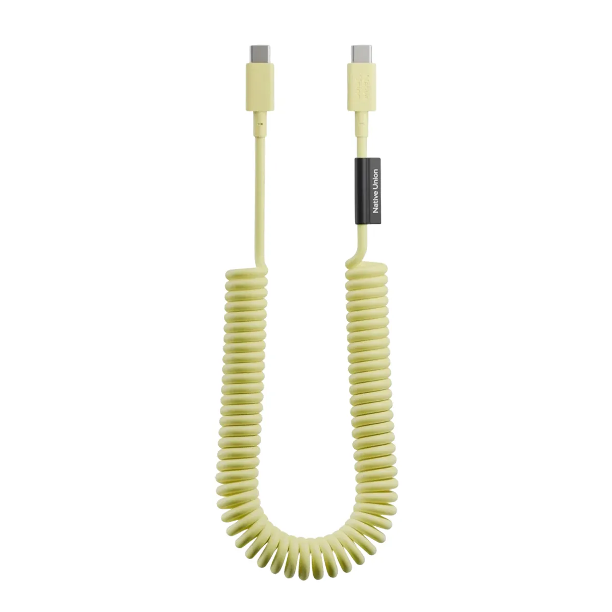 Native Union Jaune Câble Usb-C Vers Usb-C 60W Spiralé 2.4M Série Pop Charge Rapide