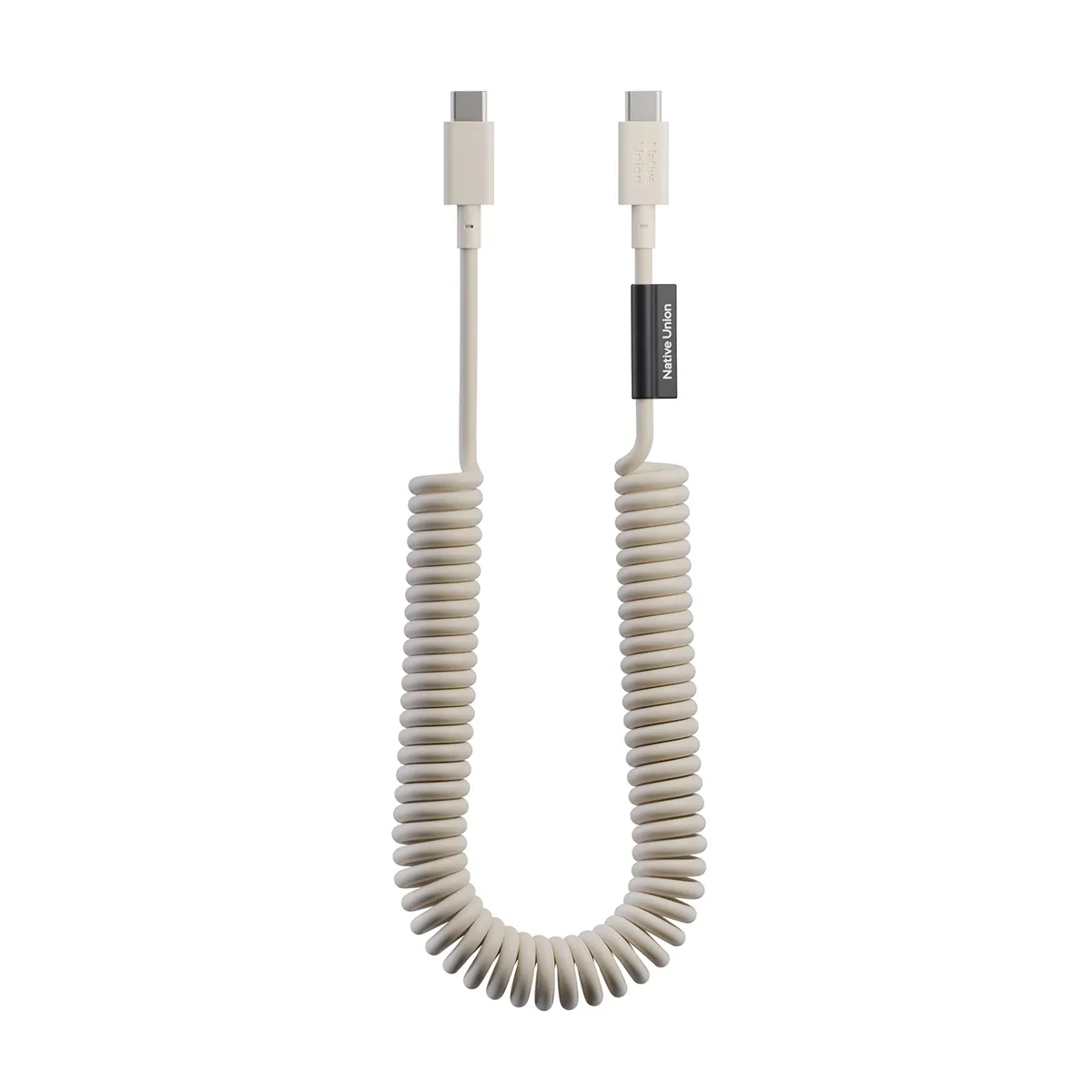 Native Union Beige Câble Usb-C Vers Usb-C 60W Spiralé 2.4M Série Pop Charge Rapide