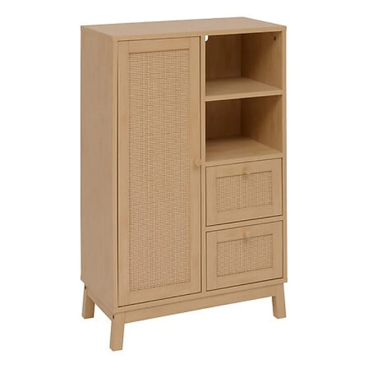 Five Simply Smart Marron Meuble De Rangement En Rotin 2 Tiroirs Et 1 Porte Cane