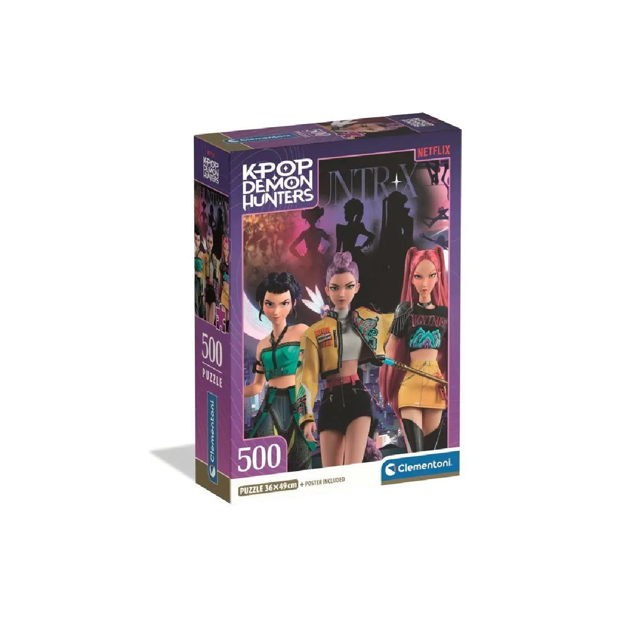 Puzzle Clementoni K Pop Demon Hunters 500 pièces avec poster 49 x 36 cm Neuf - vue 4