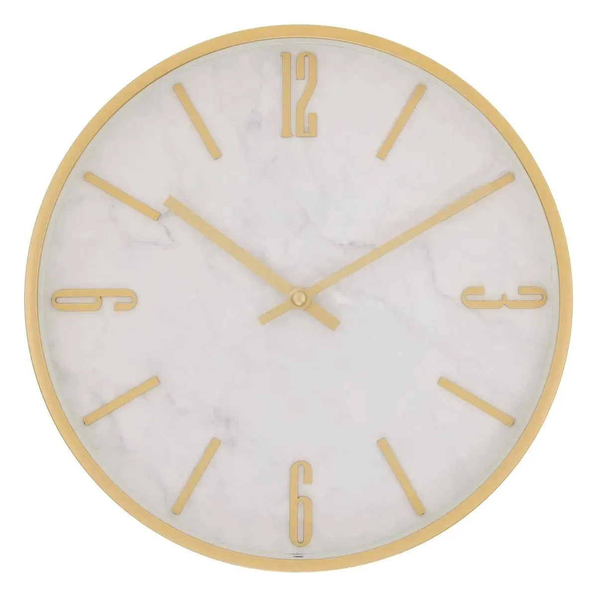 Atmosphera Doré Horloge Murale Ronde - Or