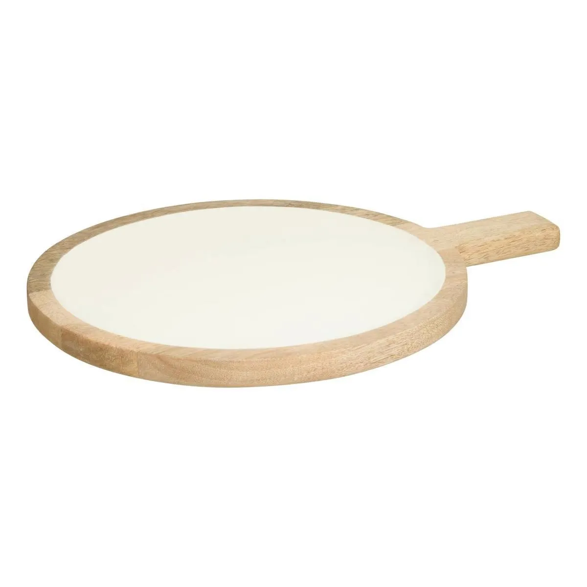 Assiette de Présentation en Bois Inaya 40cm Blanc