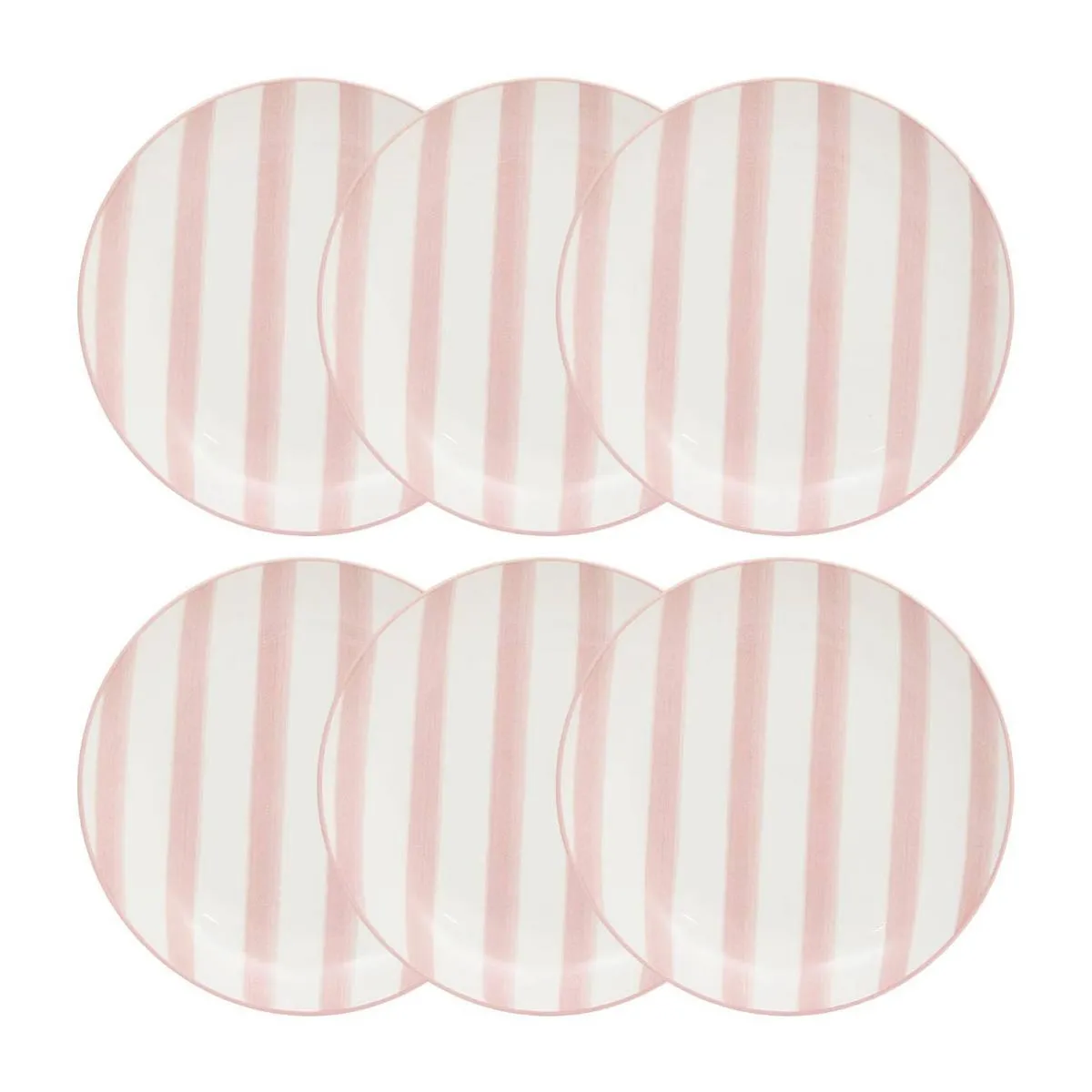 Lot de 6 Assiettes à Dessert Charlie 19cm Rose