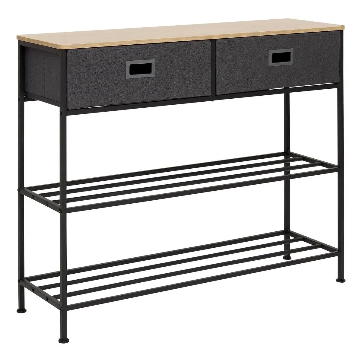 Five Simply Smart Gris - Console 2 Tiroirs "Tissa" 100Cm Foncé - Image 2