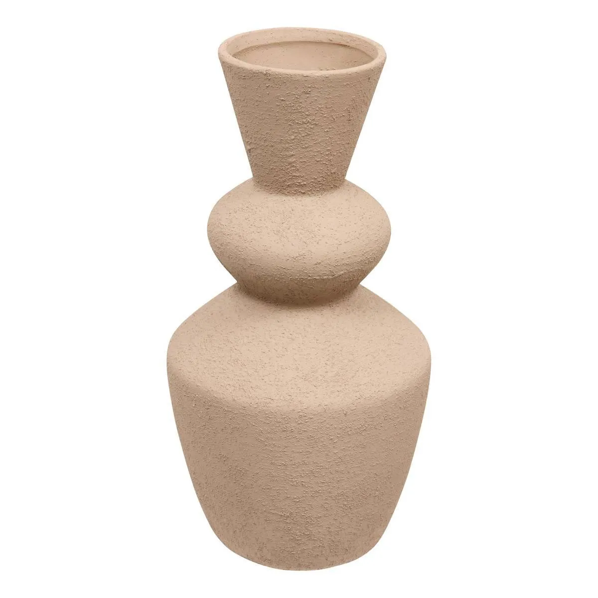 Atmosphera Marron Vase Design En Céramique Ezia 34Cm
