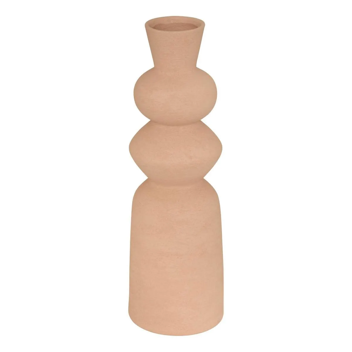Atmosphera Marron Créateur D'intérieur - Vase Déco En Céramique "Ezia" 48Cm Caramel - Image 2