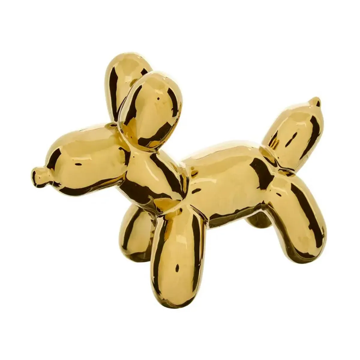 Atmosphera Créateur D'intérieur - Statuette Déco Chien En Céramique "Théo" 19Cm Doré - Image 2