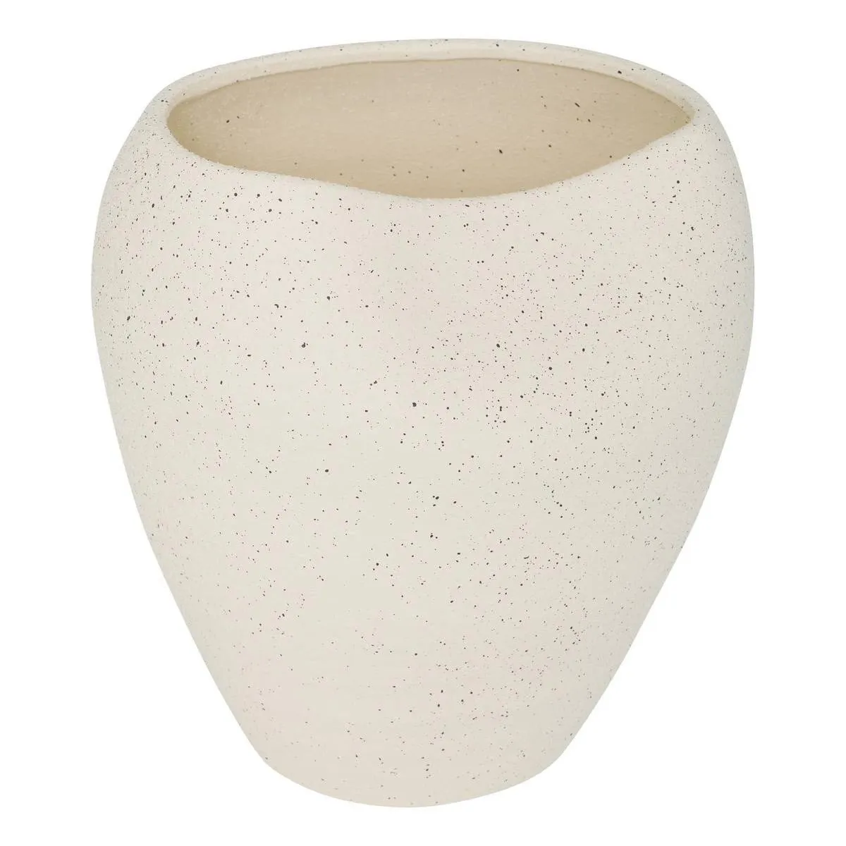 ATMOSPHERA Vase Design en C&eacute;ramique Sien 29cm Blanc