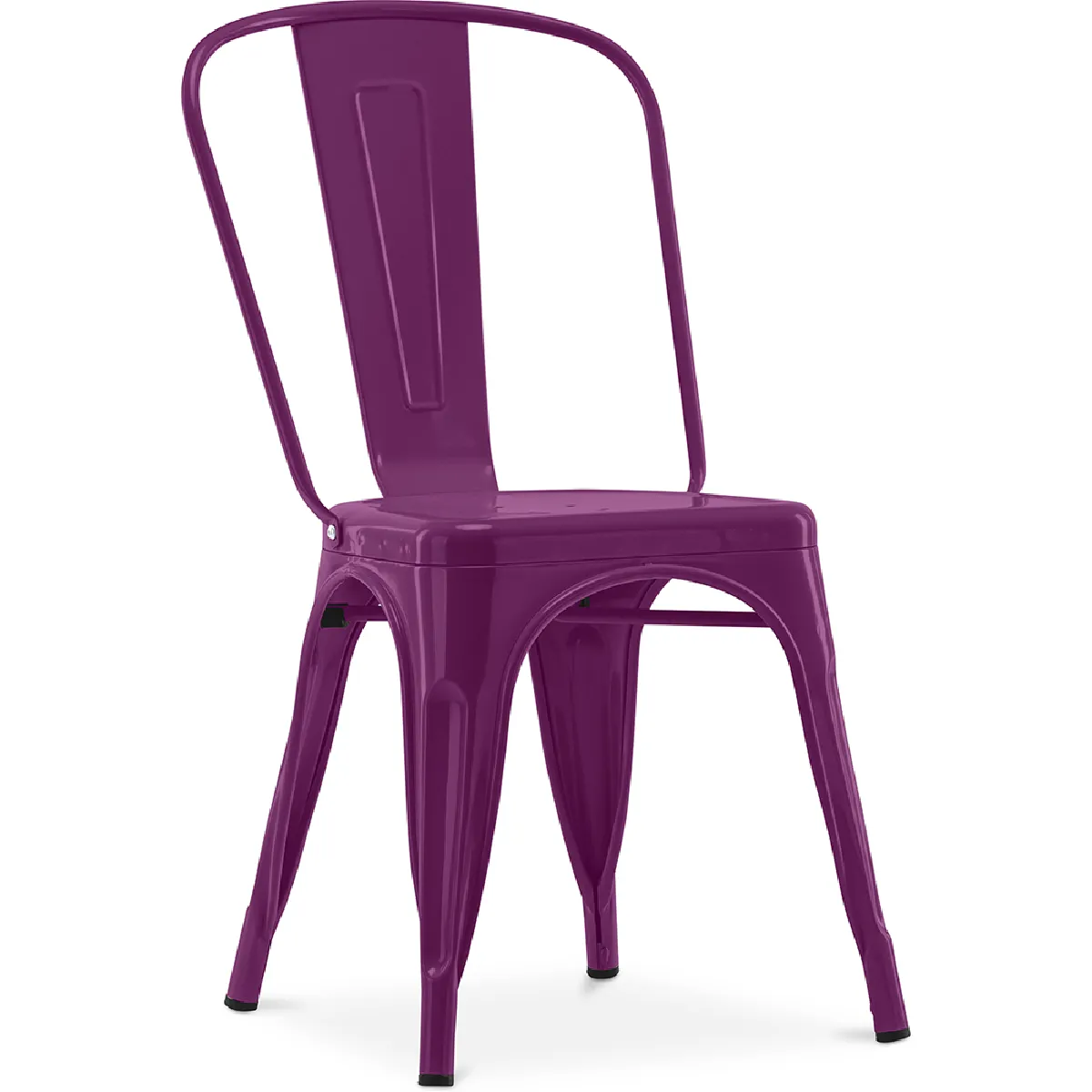 Chaise de salle à manger - Design industriel - Acier - Nouvelle édition - Stylix Violet
