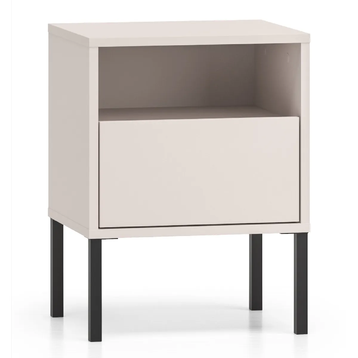 SELSEY - Table de chevet BARNEE - 40 cm - Gris Cachemire