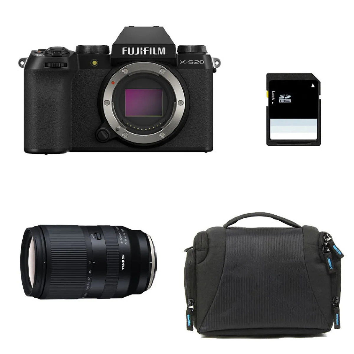 FUJIFILM X-S20 NOIR + TAMRON 18-300mm + Sac + Carte SD 8 Go