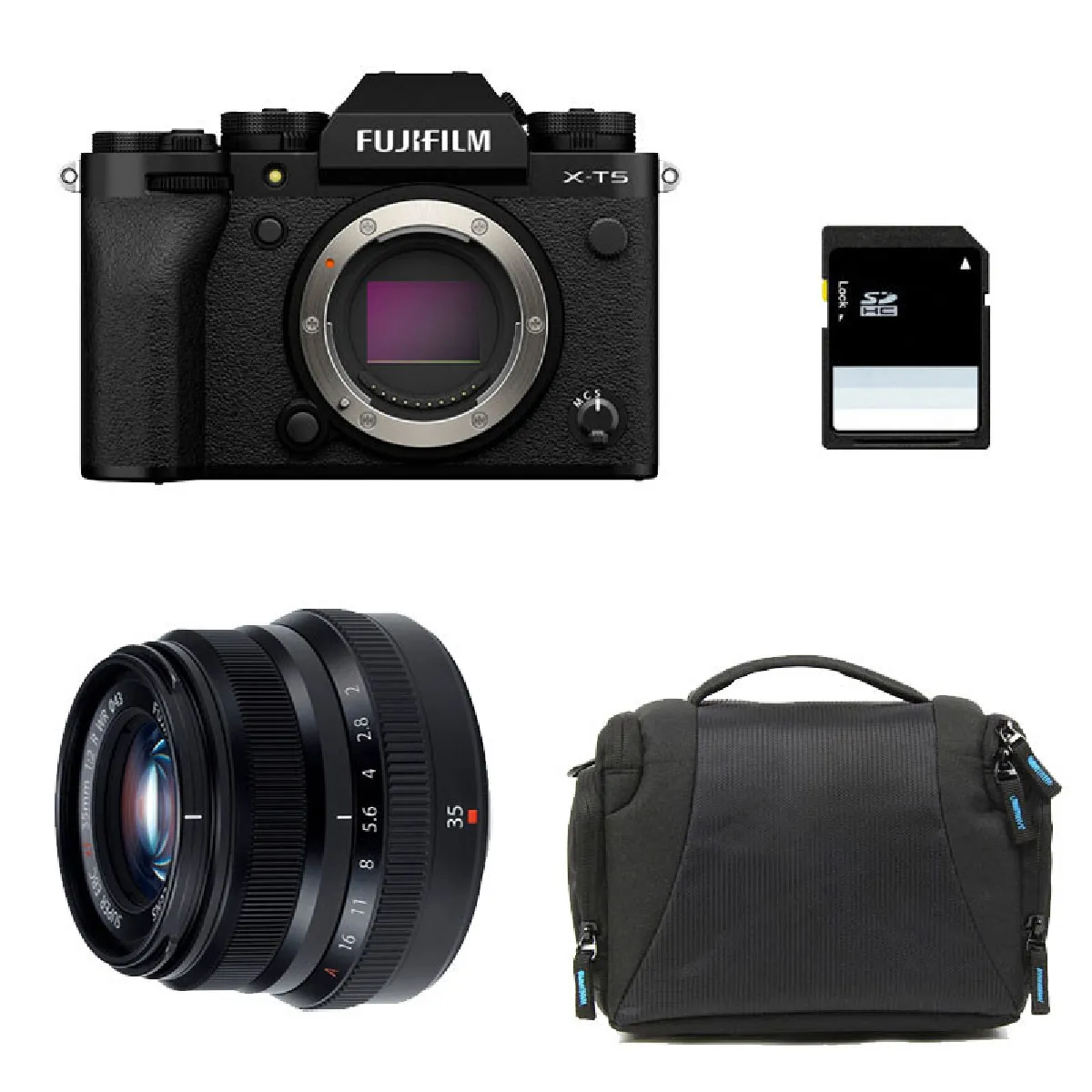 FUJIFILM X T5 + 35mm f2 WR + Sac + Carte SD 8 Go