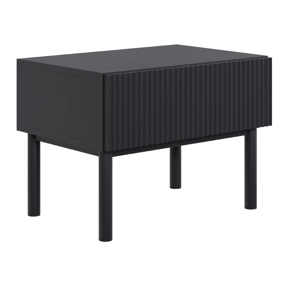 SELSEY - Table de chevet VELDIO II - 50 cm - Noir