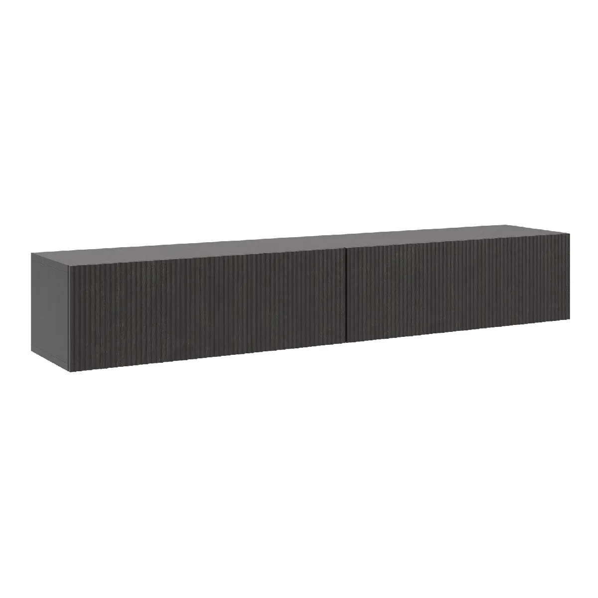 SELSEY - Meuble TV suspendu NOLIE - 175 cm - couleur du bois de frêne Portland