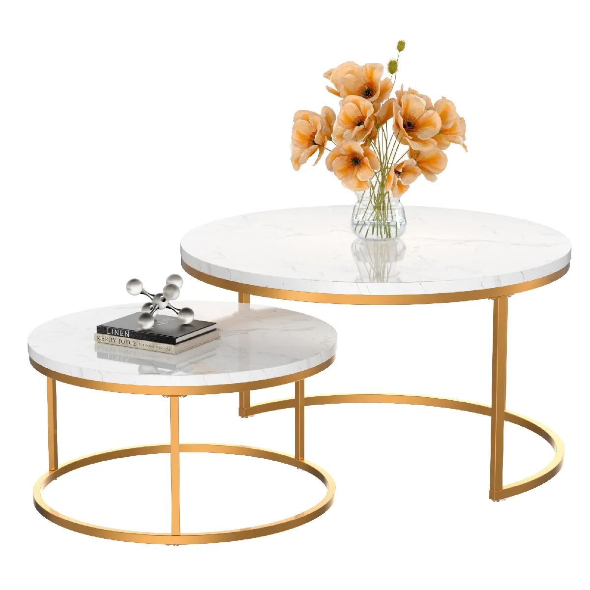 Ensemble 2 tables basses gigognes