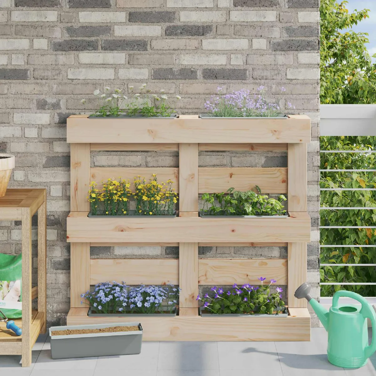 vidaXL Caisses à fleurs pour palettes Euro 12 pcs