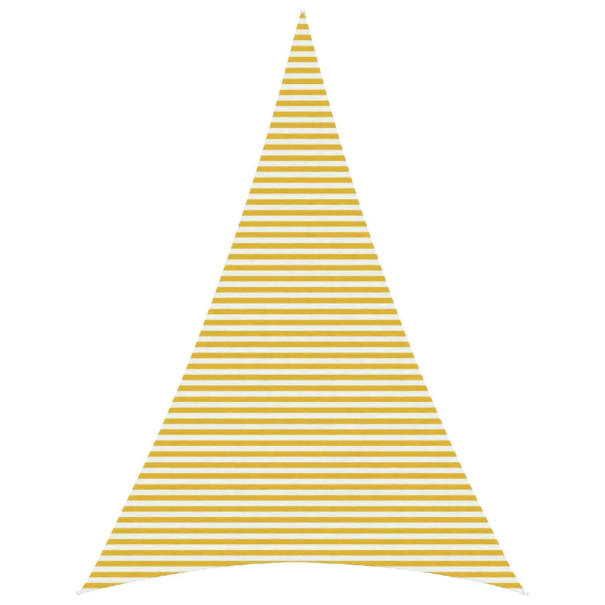 vidaXL Voile d'ombre 5 x 7 x 7 m HDPE Triangulaire Jaune et blanc