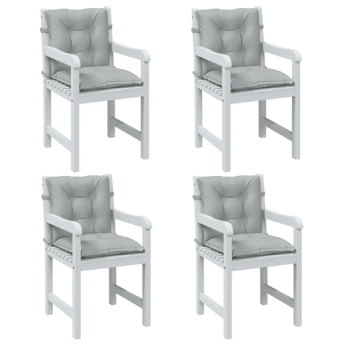 vidaXL Coussins de chaise à dossier bas lot de 4 mélangé
