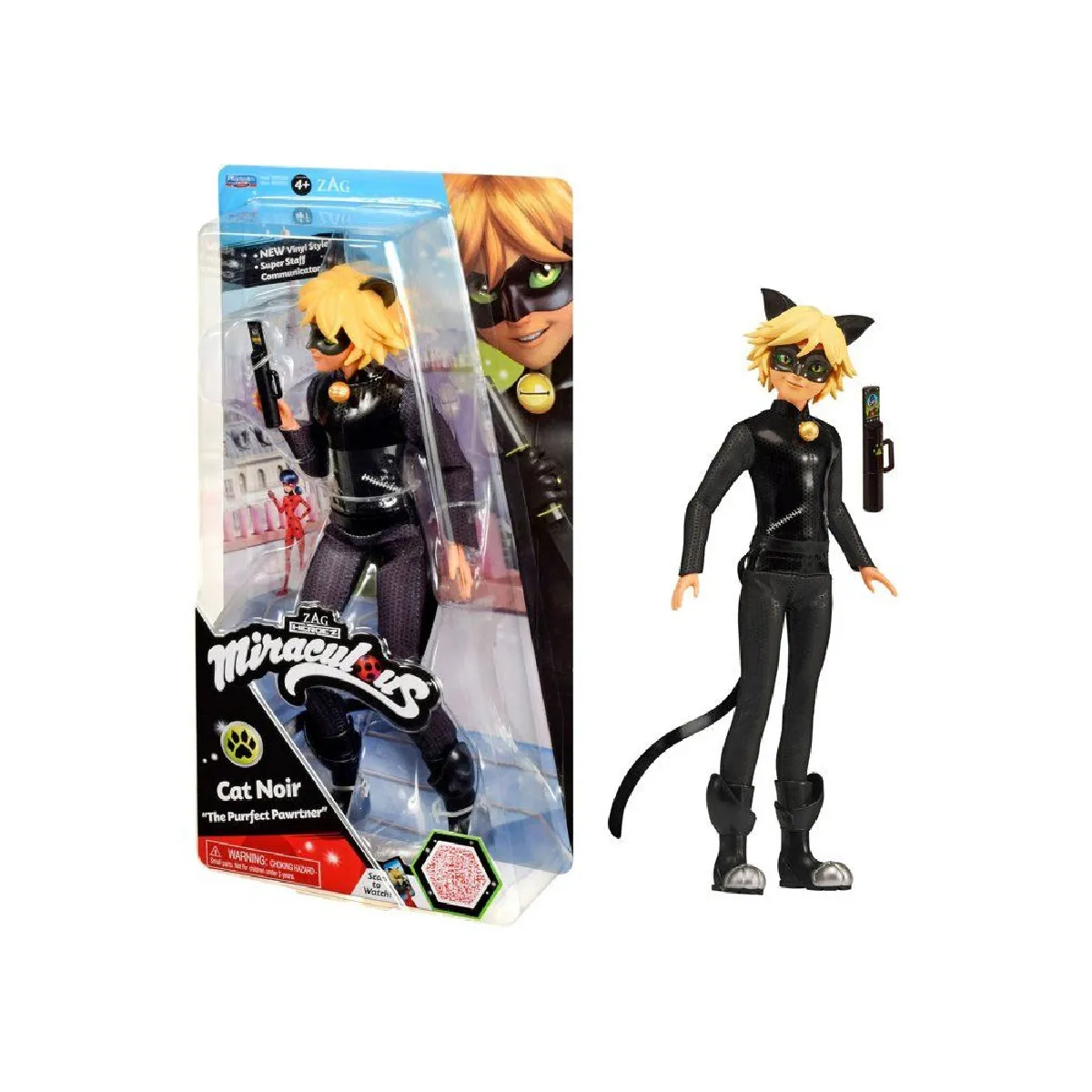 Figurine articulée BANDAI Miraculous Chat 26 cm avec accessoires Neuf - vue 4