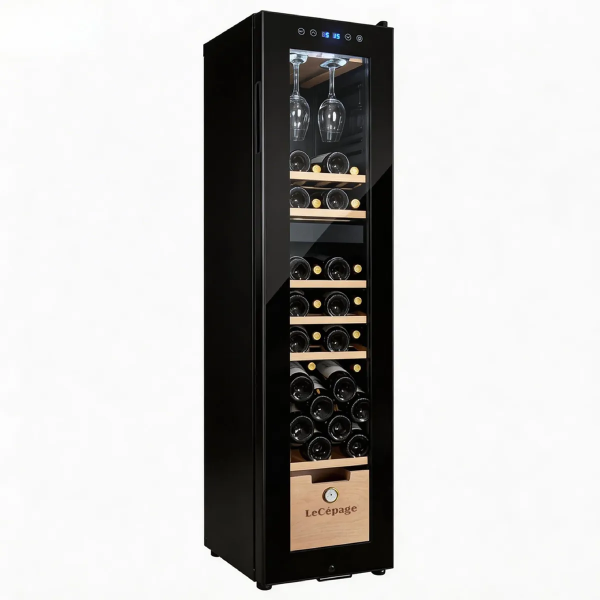 LECEPAGE AGCS70VN2Z Cave &agrave; vin 2 zones faible largeur jusqu'&agrave; 68 bouteilles LeC&eacute;page