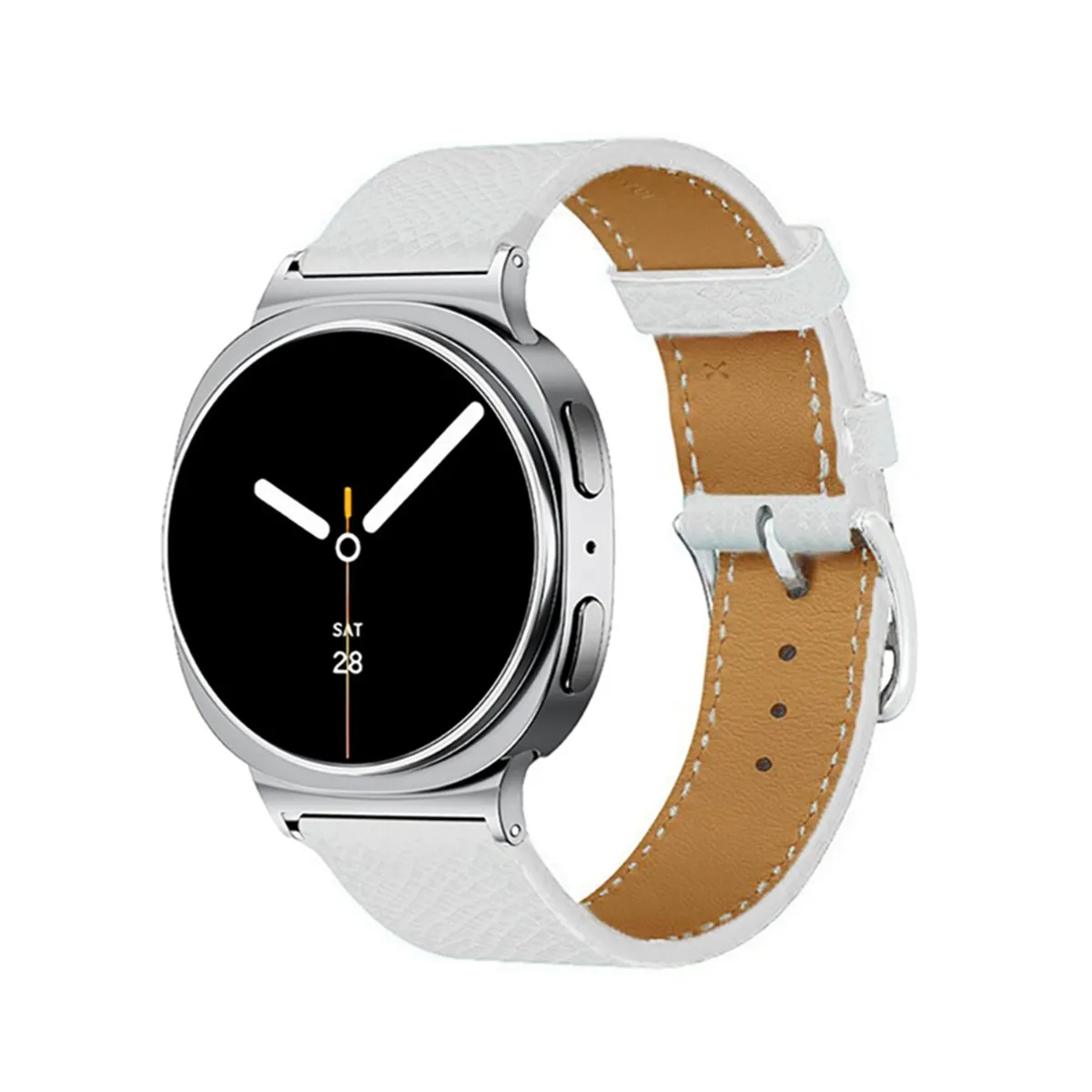 Bracelet montre en cuir synthétique compatible avec Samsung Galaxy Watch 8 et Galaxy Watch