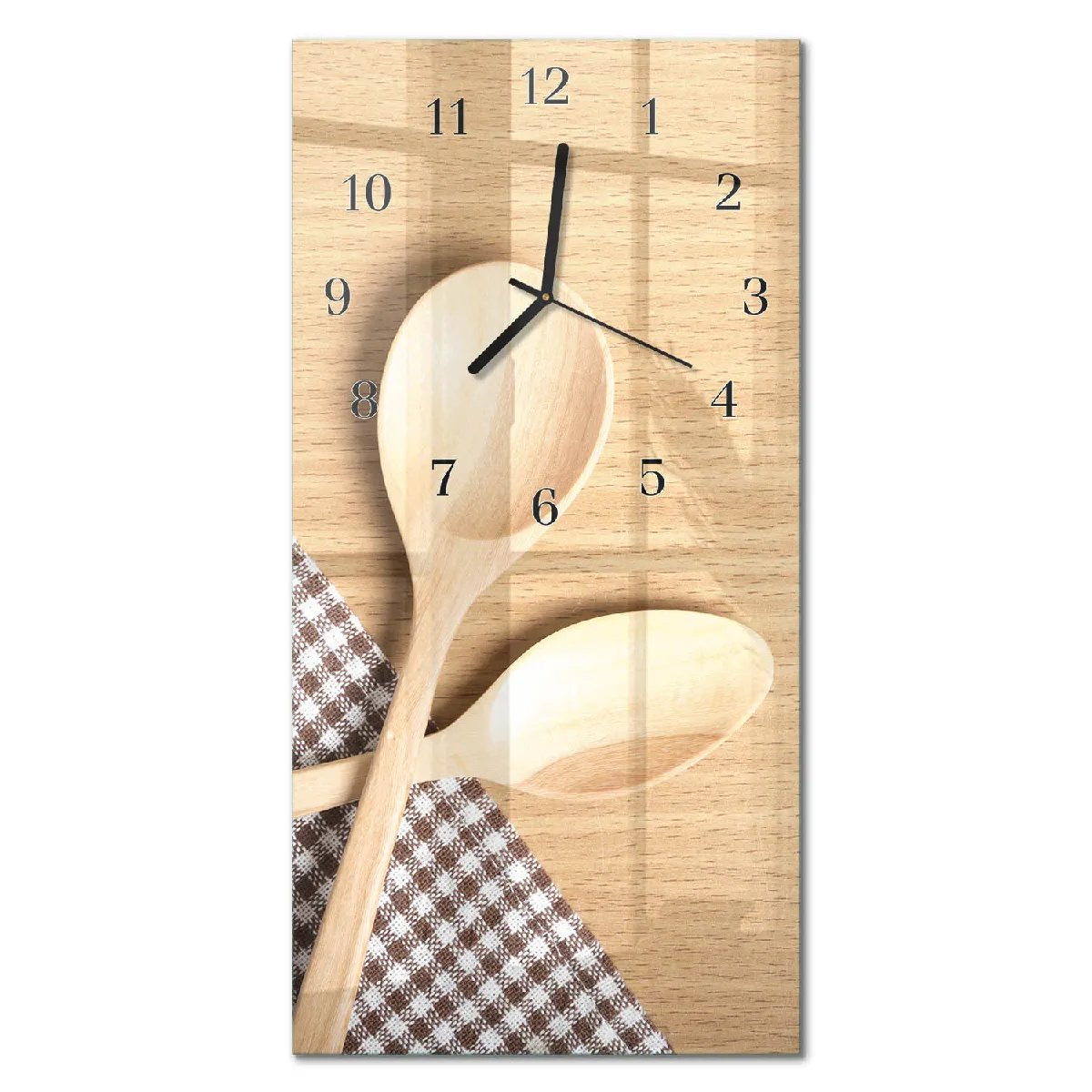 Tulup Horloge murale en verre - Noir
