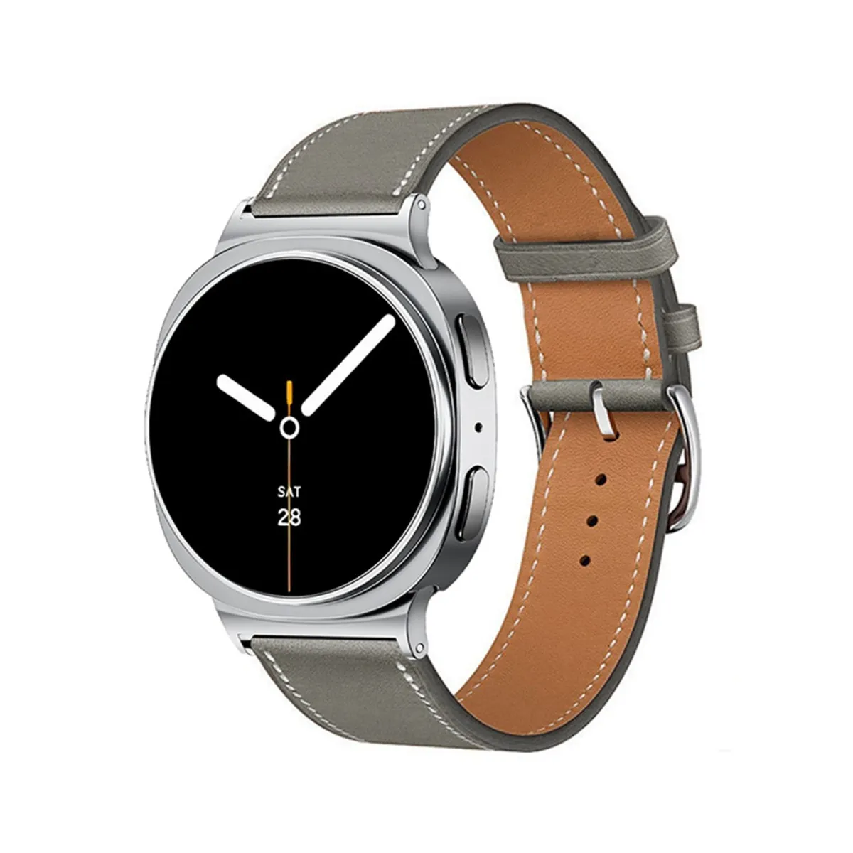 Bracelet montre en cuir synthétique compatible avec Samsung Galaxy Watch 8 et Galaxy Watch