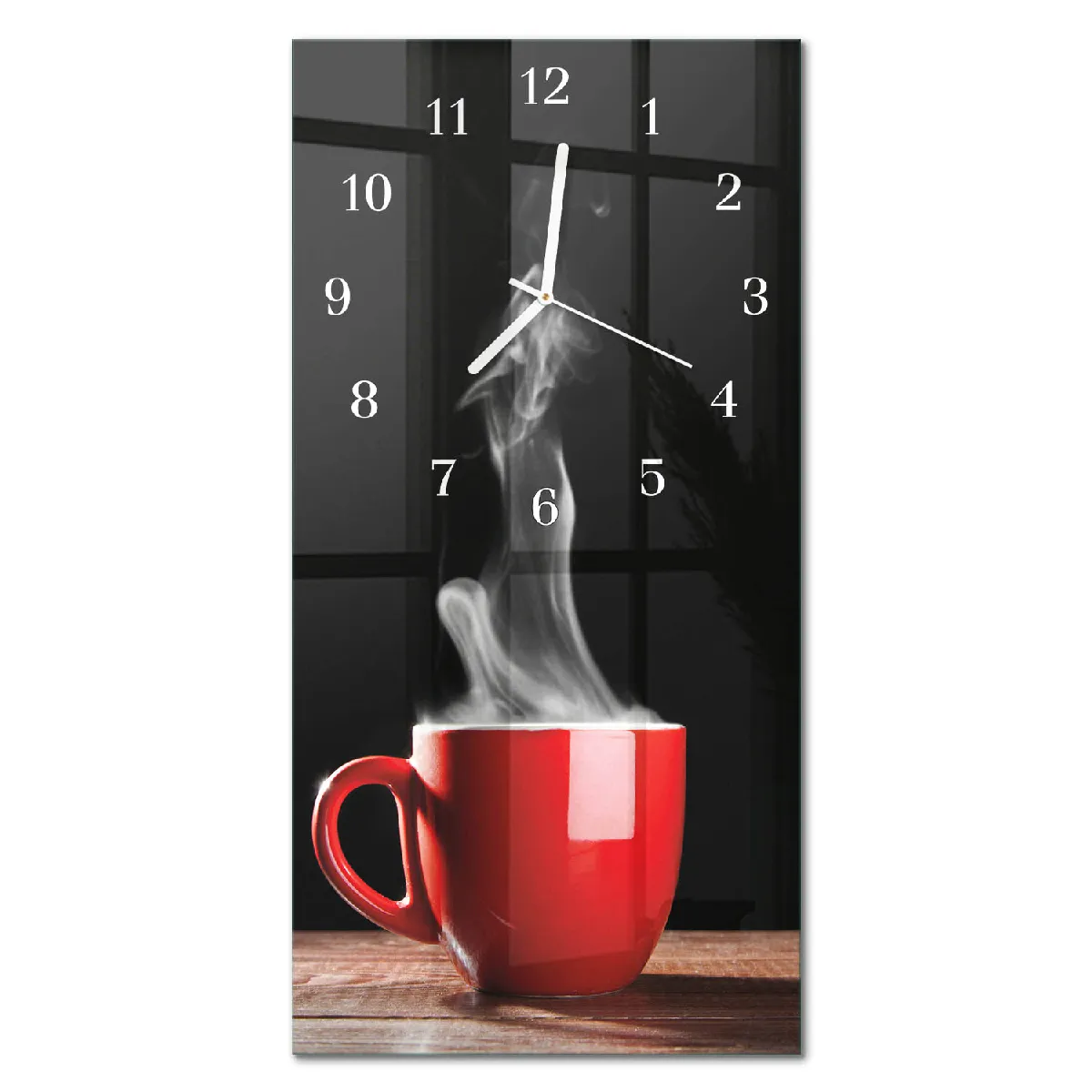 Tulup Horloge murale tasse à café - Blanc