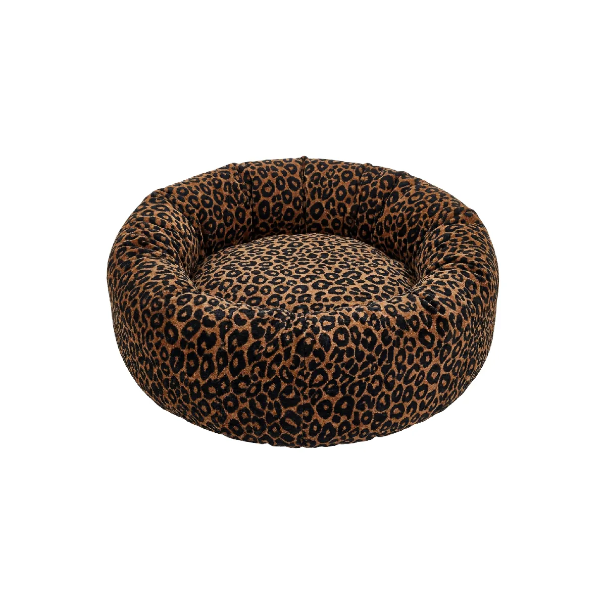 Panier chien/chat tissu imprimé animalier M - Terracotta