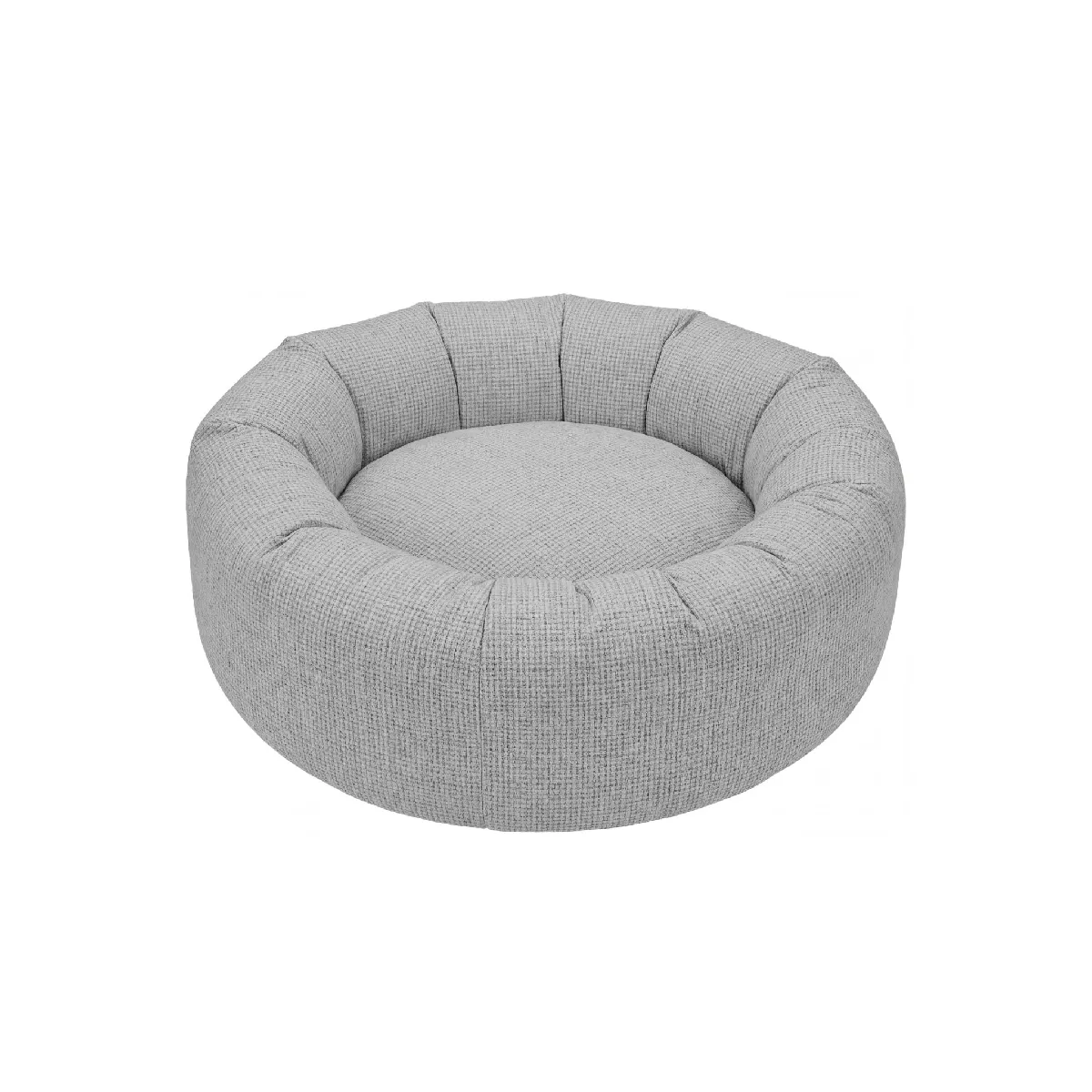 Panier chien/chat tissu chenille M - Gris clair