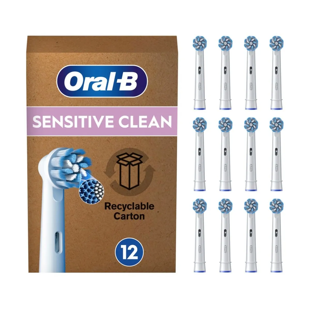 Têtes de Brosse à Dents Électrique Oral-B Sonic Blanches (12 Unités)