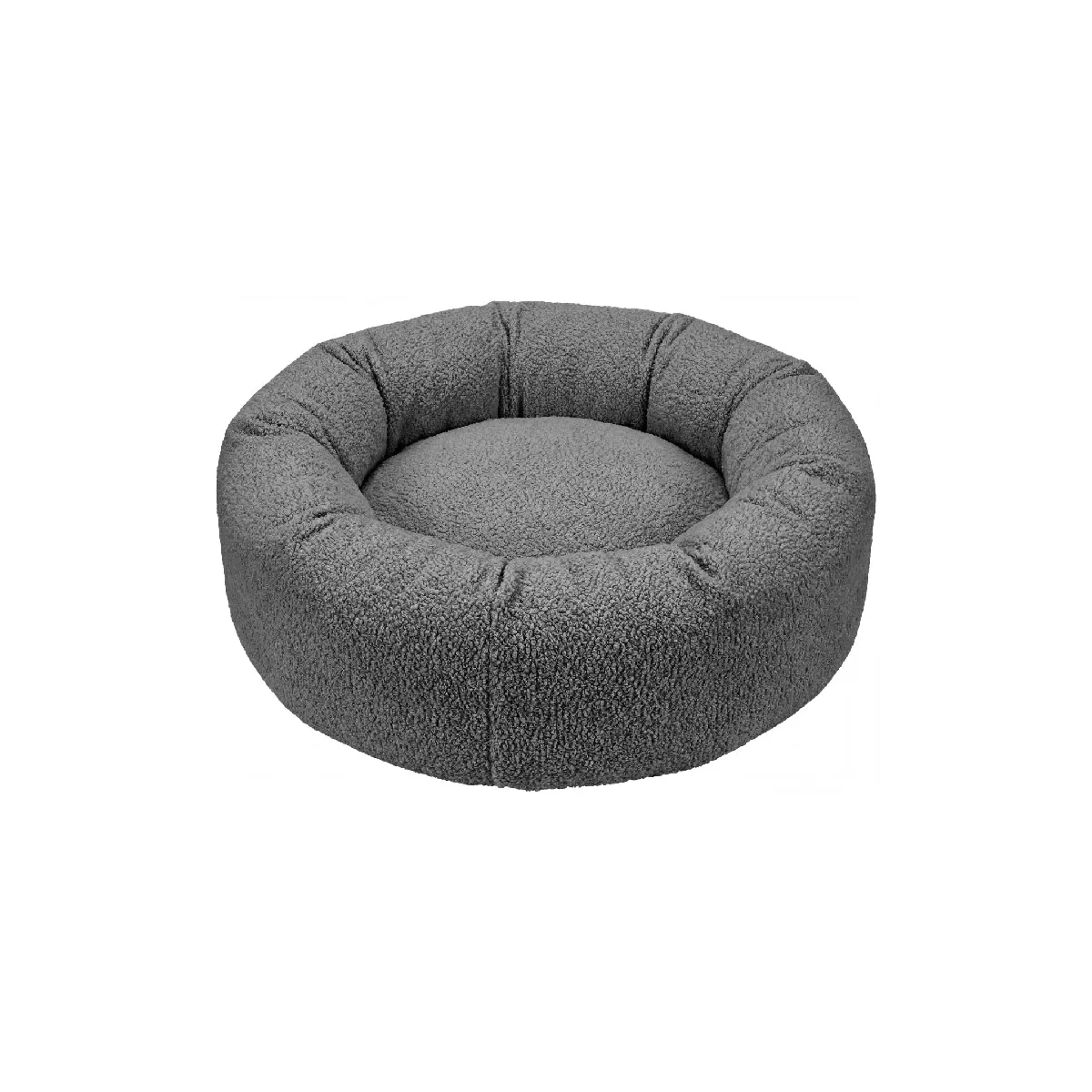 Panier chien/chat tissu bouclette XL - Gris foncé