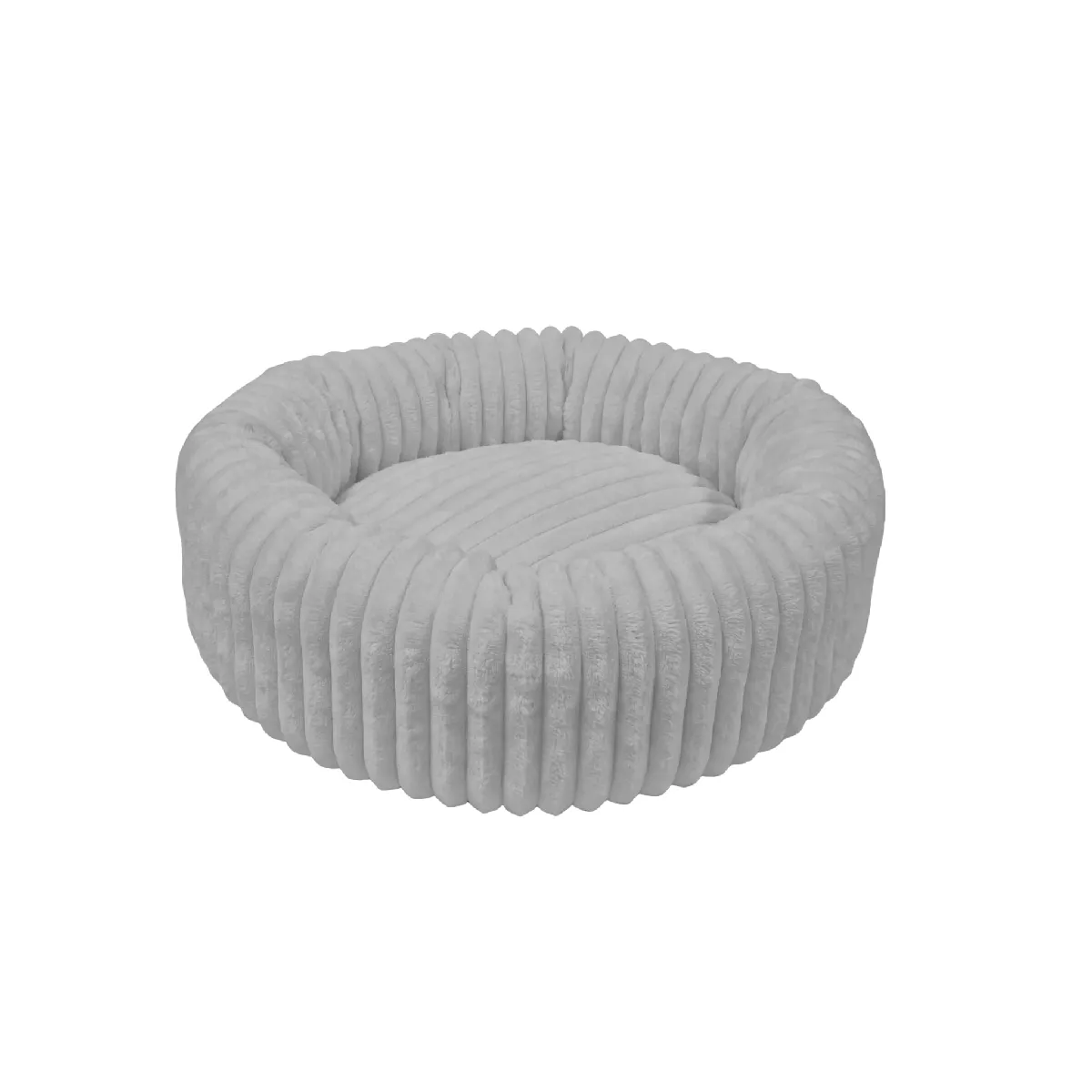 Panier chien/chat gros velours côtelé XL - Gris clair