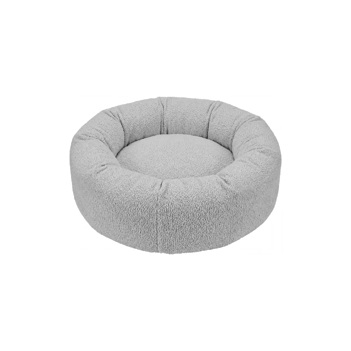 Panier chien/chat tissu bouclette XL - Gris clair