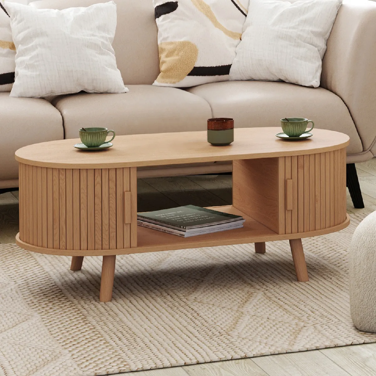 TABLE BASSE OVALE ROMIE