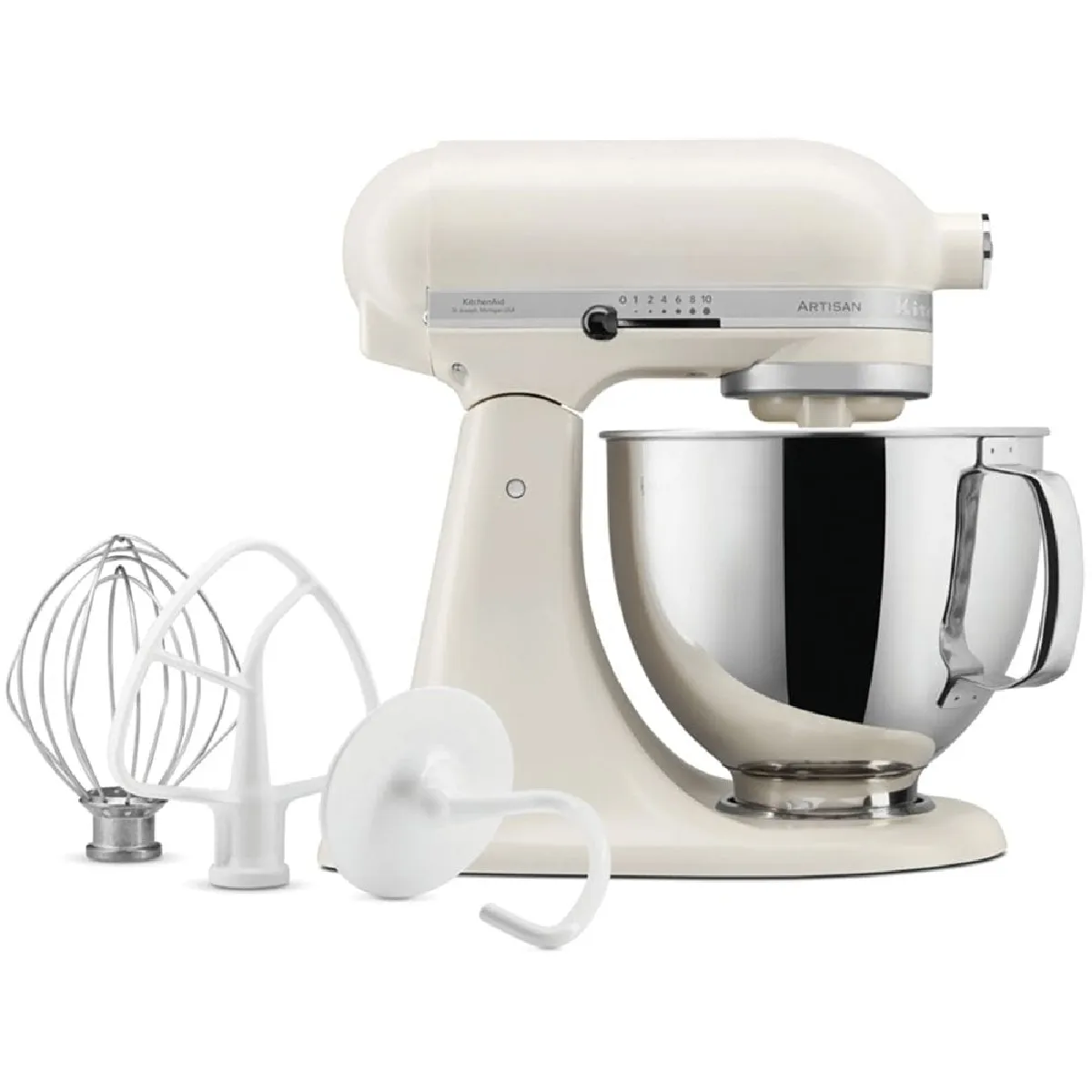 KITCHENAID Robot sur socle 4.7l 300w porcelaine - 5KSM125EPL - Artisan - 