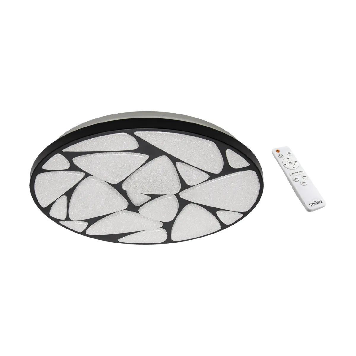 Struhm Noir Plafonnier Led Sdb ?49,5Cm 48W Ip44 Télé