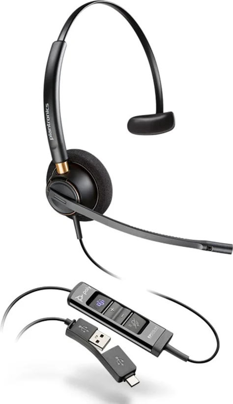 POLY Micro casque EncorePro 515 monaural Certifié pour Microsoft Teams avec USB A Neuf - vue 3