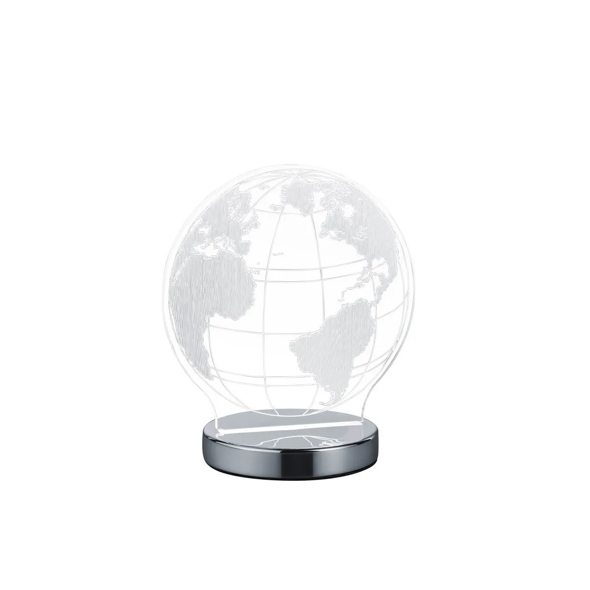 Non Communiqué Gris Lampe Globe Chromé 1X7w Smd Led - Image 3
