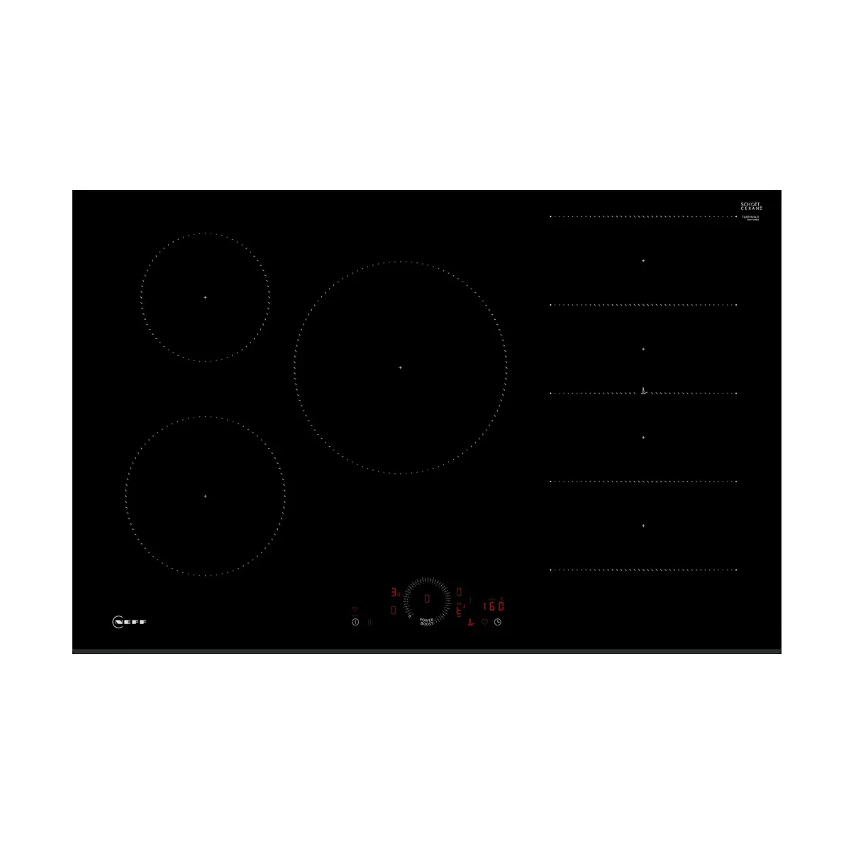 NEFF Table de cuisson induction 80cm 5 feux 7400w noir - T68FHV4L0 - 