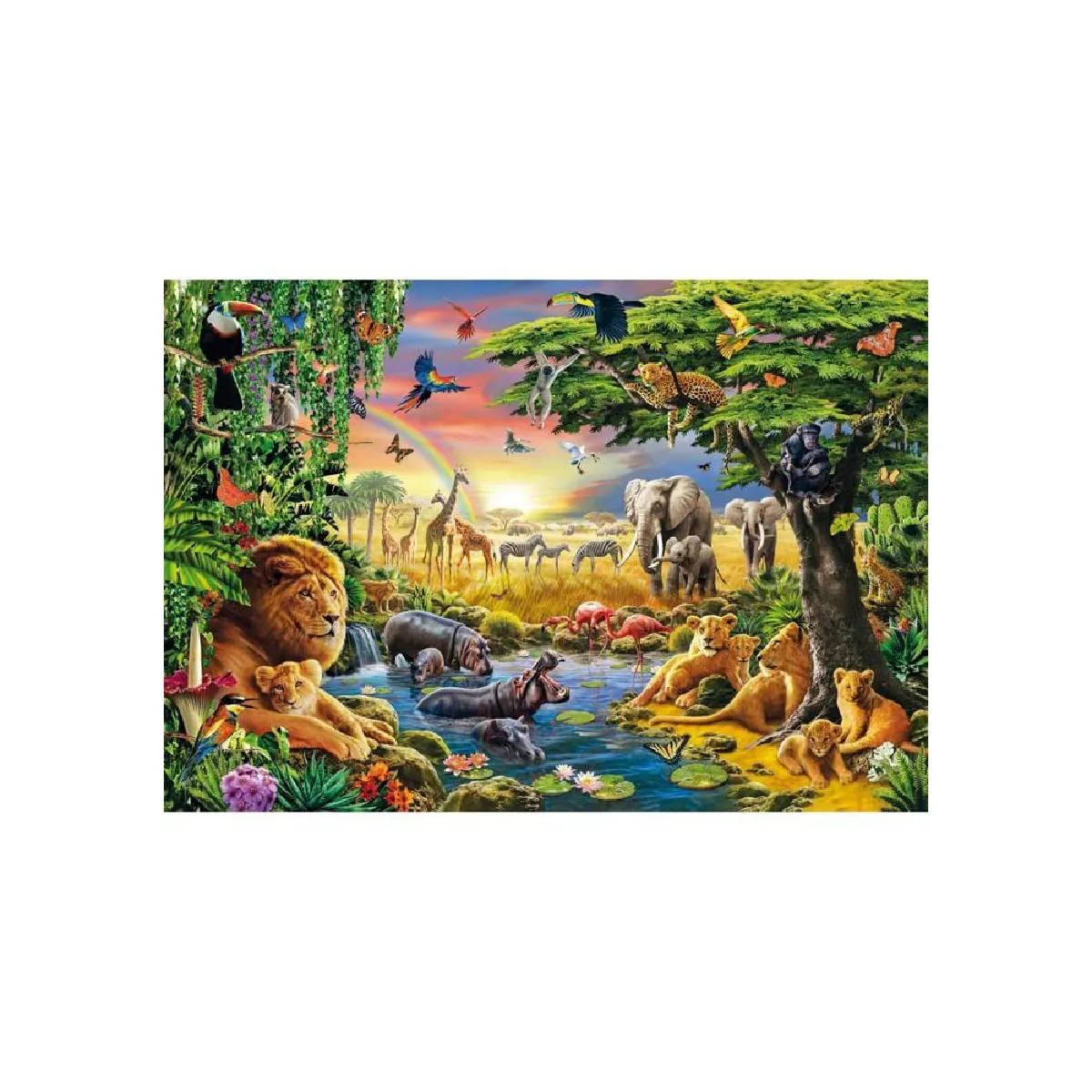 Clementoni The African Gathering - Puzzle 2000 pièces - Multicolore - 97,5 x 66,8 cm