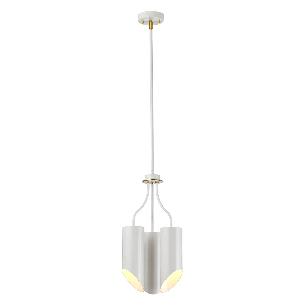 ELSTEAD LIGHTING Chandelier Quinto blanc et laiton vieilli hauteur 49,6 Cm