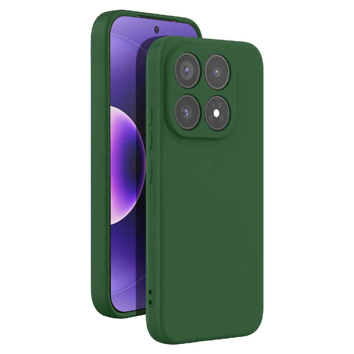 Avizar Vert Coque Pour Xiaomi 17 Soft-Touch En Silicone Série Fast Cover Foncé
