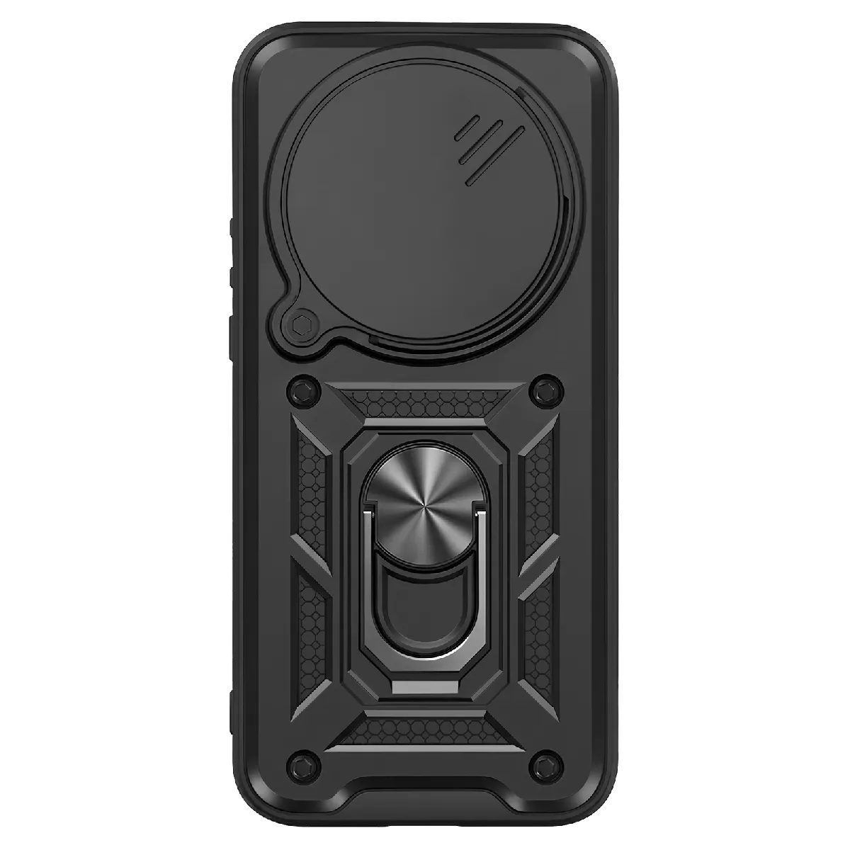 Avizar Noir Coque Pour Xiaomi 17 Ultra Avec Bague Support Et Cache Caméra Coulissant